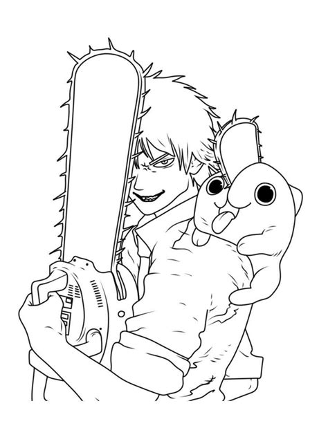 Chainsaw Man Coloring Pages