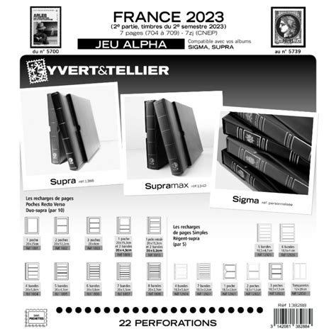 Jeux ALPHA France 2023 deuxième semestre sans pochettes de protection