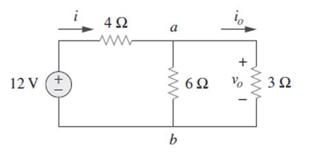 Solved Find Io And Vo In The Circuit Shown In The Figure