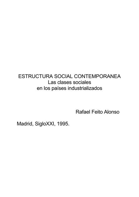 Estructura Social Contempor Nea Libro Entero Pdf