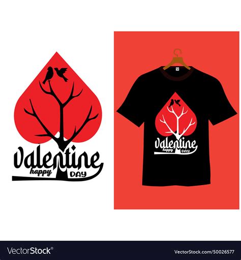 Happy Valentines Day T Shirt Design Royalty Free Vector