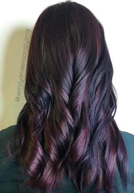 Hair Ombre Plum Black 45 Ideas Brunette Hair Color Hair Color For Black Hair Plum Hair