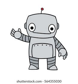 Friendly Cartoon Robot Vector Illustration Stock Vector (Royalty Free ...