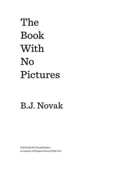 The Book With No Pictures By B J Novak 9780803741713 Brightly Shop