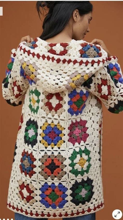 Granny Square Cardigan Long Cardigan For Women Granny Square Etsy In