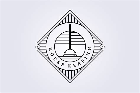 housekeeping cleaning house logo masterbundles
