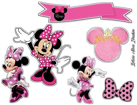 Topper Topo Scrap Para Bolo Minnie Mouse Theme Party Mickey Mouse