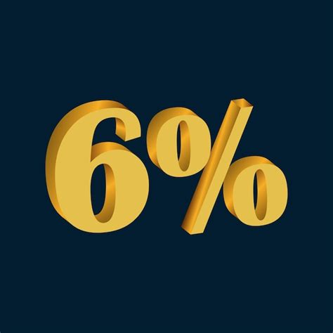 premium vector  percent sign  rendering isolated
