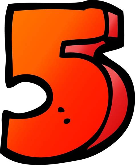 vector gradient illustration cartoon number   vector art