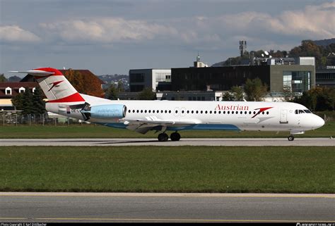 OE LVI Austrian Airlines Fokker 100 F28 Mark 0100 Photo By Karl