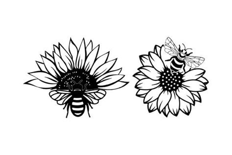 D Layered Sunflower Bee Svg Bundle Lase Graphic By Versatile T Shirt