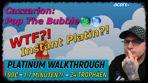 Cazzarion Pop The Bubble Super Schnelle Leichte Platin Trophy