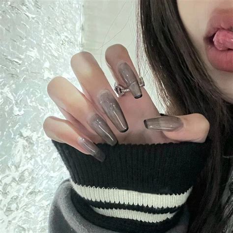 24pcs Gradient False Nails Cute Summer Style Fake Nails Press On Nails ...