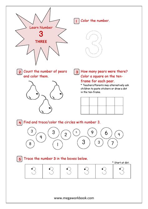 Identifying Numbers 1 10 Worksheets