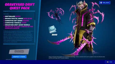 New Graveyard Drift Quest Pack In Fortnite Driftwalker Skin Bundle Youtube