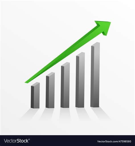 Finanz Aktien Trading Diagramm Mit Anstieg Gr N Vektorbild