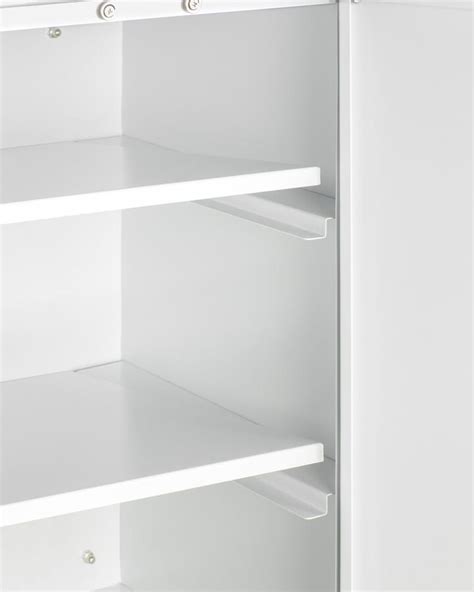 Summit Cab1818white 18 Inch Wall Cabinet With 2 Pull Out Shelves