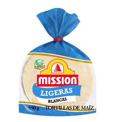 Mission® Tortillas De Maíz Ligeras Blancas 550g