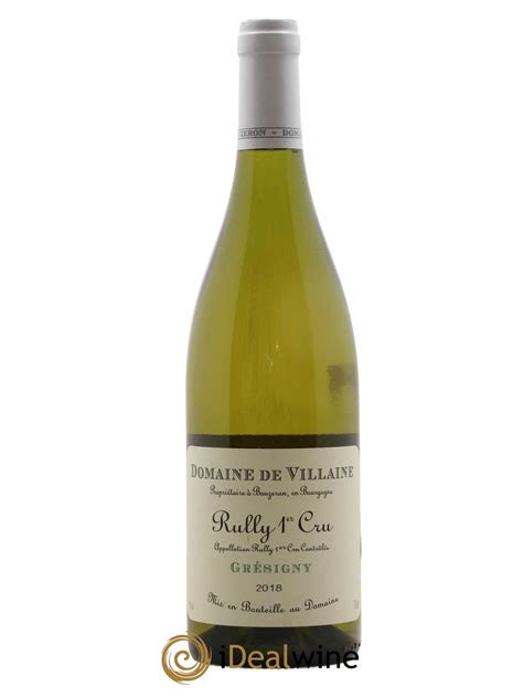 Buy Rully 1er Cru Grésigny Domaine de Villaine 2018 lot 87494