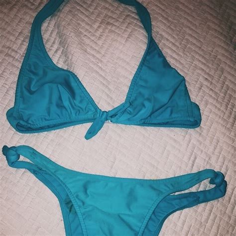 Salinas Swim Salinas Blue Bikini With Heart Cut Out Poshmark