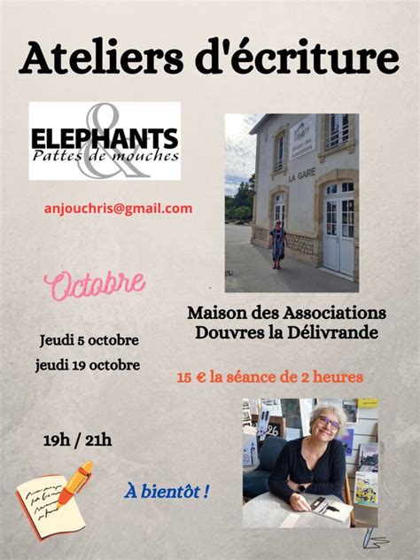 Ateliers en octobre rose Éléphants et pattes de mouche