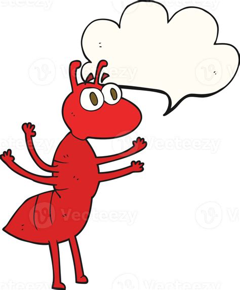 Hand Drawn Speech Bubble Cartoon Ant 44956792 PNG