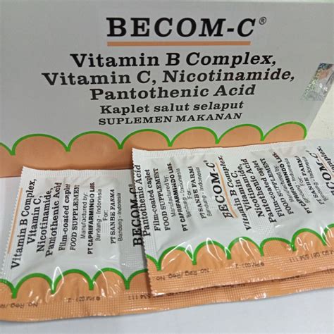 Becom C Vit C Multivitamin Mineral STRIP 10 Kaplet READY VIT B