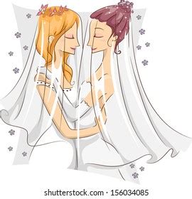 Illustration Pair Female Same Sex Couple Stock Vector Royalty Free Shutterstock