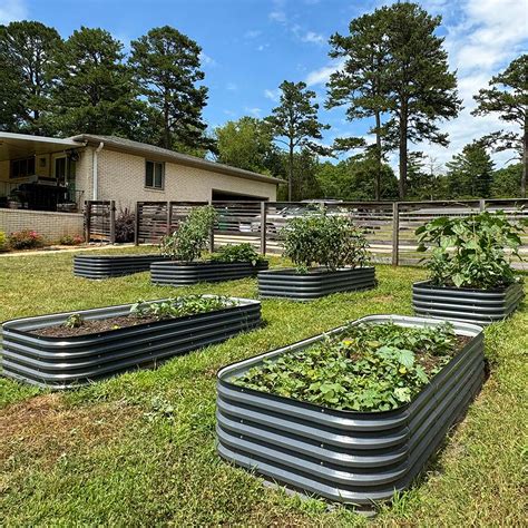 Grey 8x4 Raised Garden Beds In Garden Growing Veggies Vegega