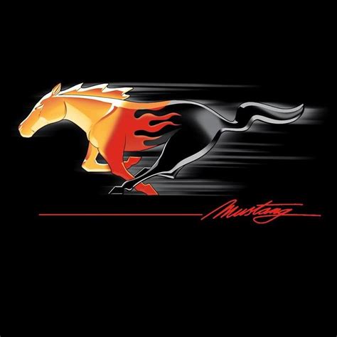 Ford Mustang Logo With Flames