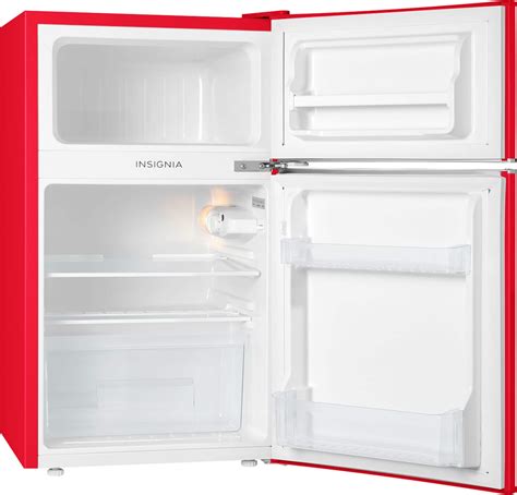 Insignia Retro Cu Ft Mini Fridge With Top Freezer Red Ns