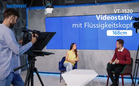 Neewer Zoll Videostativ Mit Fluidkopf Leichtmetall Kamerastativ