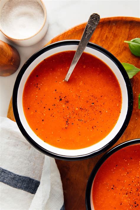 Roasted Red Pepper And Tomato Soup Recipe Cookie And Kate