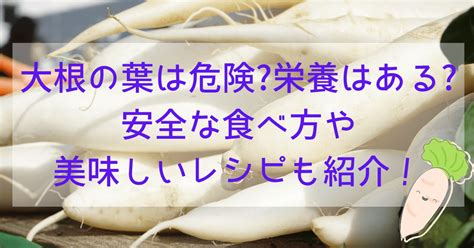 大根の葉は危険栄養はある安全な食べ方や美味しいレシピも紹介 Acroliving~アクロリビング~