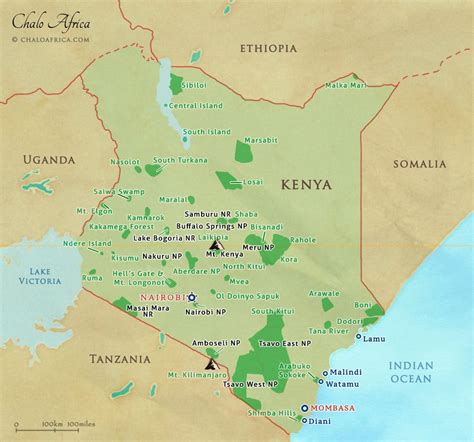 Mountains In Kenya Map