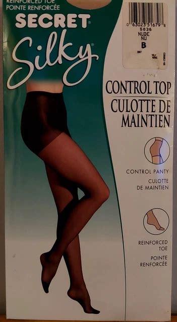 Vintage Pantyhose Secret Silky Control Top Color Nude Size B Bdr Picclick Ca