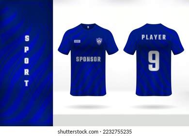 Jersey Template Design Sport Uniform Blue Stock Vector (Royalty Free ...