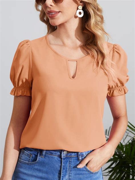 Shein Frenchy Blusa De Manga Farol Con N Delantero Shein Usa