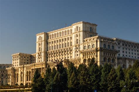 Famous Palace Of The Parliament Palatul Parlamentului In Bucharest