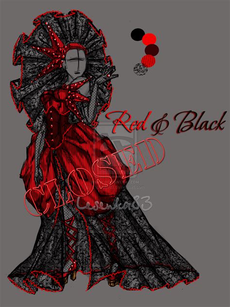 Anime Red And Black Dress Drawing Wallpaper Anime