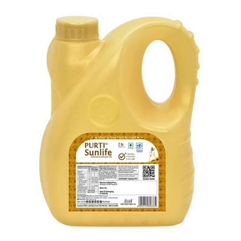 Litre Purti Sunlife Refined Sunflower Oil Packaging Type Can At Rs