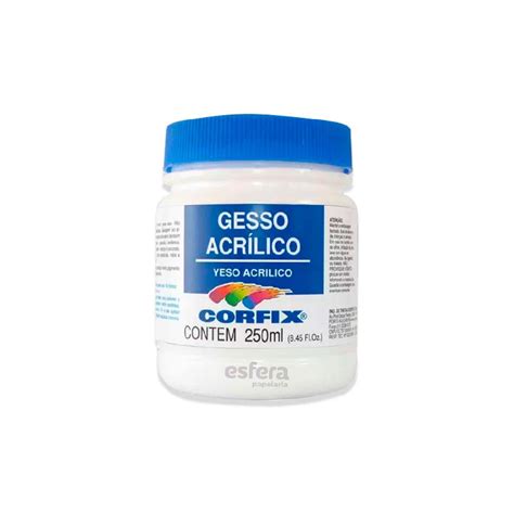 Gesso Acrílico 250ml CORFIX Esfera Papelaria I Desperte Sua Criatividade