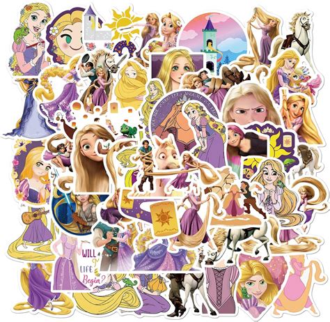 Amazon 50pcs Rapunzel Princess Stickers Tangled Princess