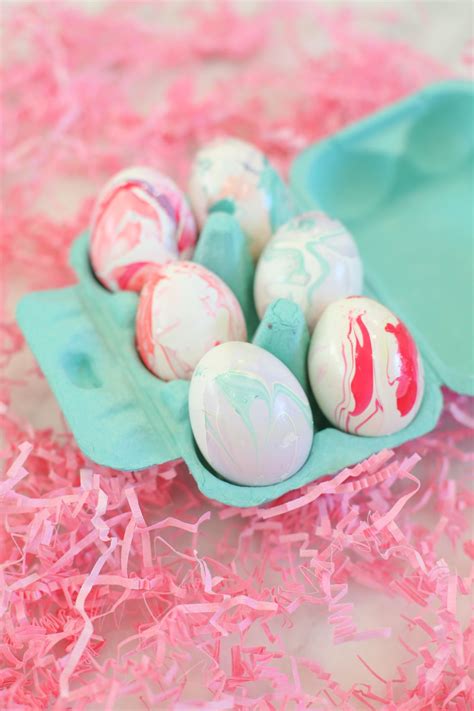 How To Create Marbled Easter Eggs With Nail Polish