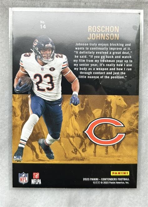 Panini Contenders Football Rookie Stallions Roschon Johnson