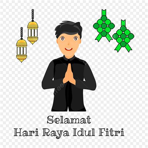 27 Ucapan Selamat Kartun Idul Fitri Png Chika Ciku