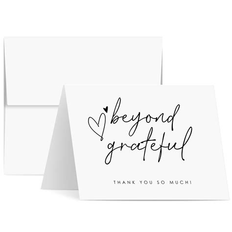 Buy Beyond Grateful Thank You So Very Much Cards, Elegant Fold Over ...