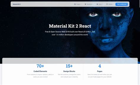 Materialkit2 React Free Responsive Mui Reactjs Ui Kit Themewagon