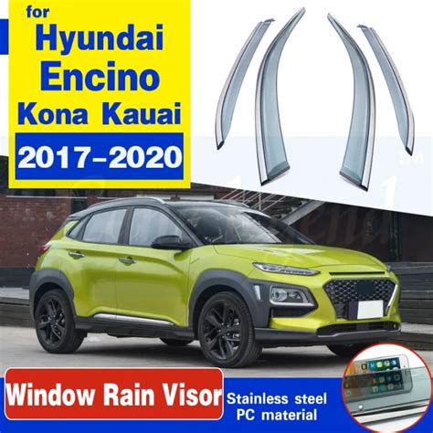 Side Window Deflectors For Hyundai Kona Encino Kauai 2017 2018 2019