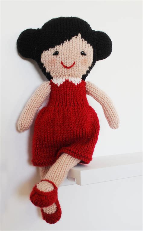 Doll Knitting Pattern Toy Rag Doll Pattern Pdf Ruby Etsy